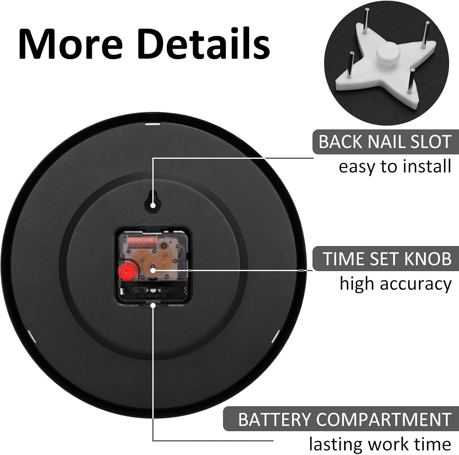 Yoobure 10 Silent Quartz Decorative Wall Clock Non-Ticking Classic Digital Clock Battery Operated Round Easy to Read Home/Office/School Clock: Home & Kitchen