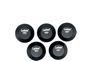 LORADAR Adhesive Security Plate with Slot for Cables to Lock Down Laptops, Tablets, Monitors and Other Devices (Black 5Pack)