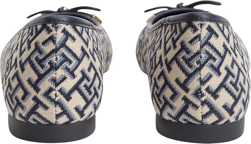 Damen Th Charm Jacquard Ballerina FW0FW09504 Ballerinas, Blau, Größe 37