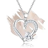 Elensan Sterling Silver Pendant Necklace Charms Hypoallergenic Fashion Jewelry Dainty Valentines Day Birthday Gift for Women
