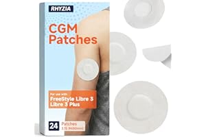 Freestyle Libre 3/Libre 3 Plus Sensor Covers,CGM Adhesive Patches, Up to 15 Days of Wear, Breathable Waterproof Latex-Free, P