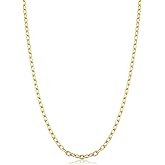 14k Yellow Gold Filled 3 mm Parallel Cable Link Chain Necklace for Women (16, 18, 20, 24 or 30 inch)