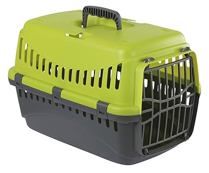 Menz PetFeed 'Travel' - Transportbox für Katze und kleine Hunde | aus Kunststoff, 32 x 48 x 32 cm, mit Vorrichtung zur Befest