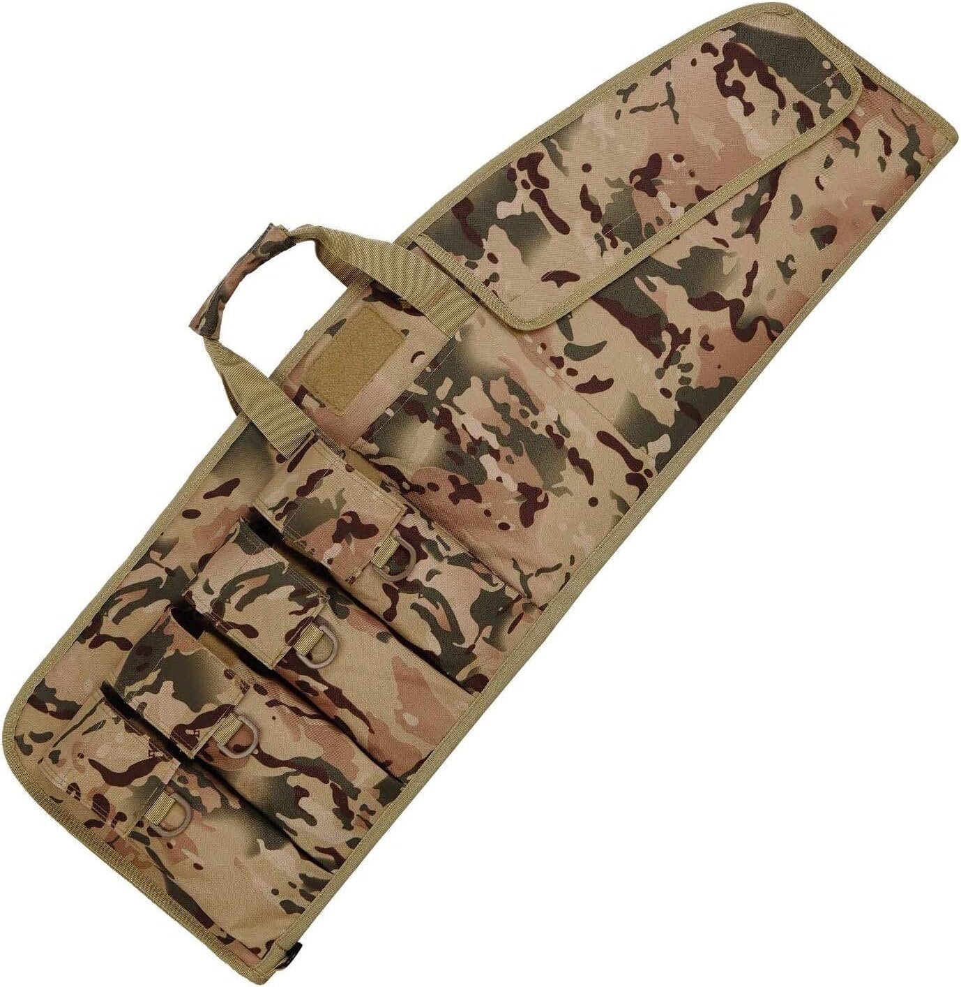 AUMTISC Long Soft Rifle-Case Gun-Bag Tactical - Outdoor Carbine Padded Pistol Shotgun Airsoft Cases with 4 Magazine Pockets Camouflage 36Inch