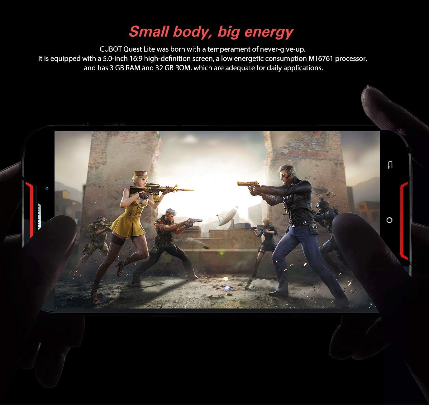 CUBOT Quest Lite Telephone Portable Débloqué Incassable 4G, Smartphone Résistant Pas Cher 2019 Android 9.0 Batterie 3000mAh, 3+32 Telefones Etanche IP68 Imperméable aux Chocs et Poussière NFC-Rouge