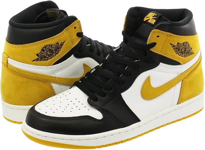 retro jordan 1 black and yellow