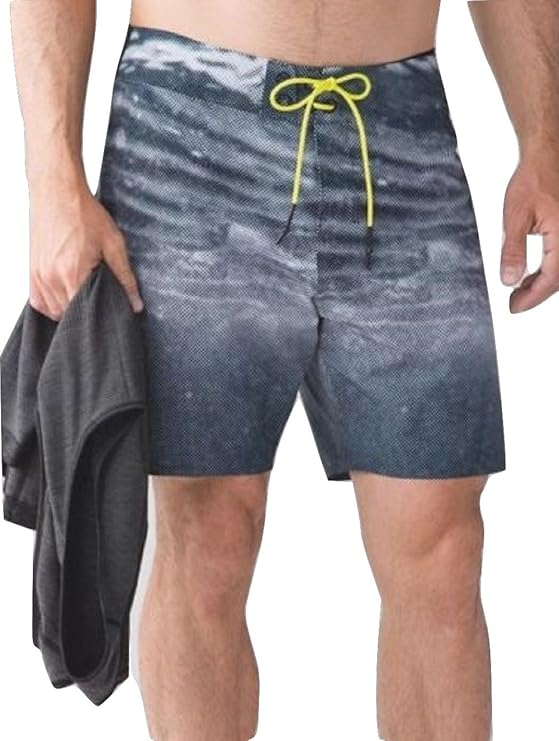 Lululemon Mens El Current Short 9" Lined Micro Blue