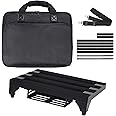 SOYAN Super Light 2.1 lb Guitar Pedal Board 14" x 10.6" Aluminum Alloy Pedalboard with Power Supply Cradle (Black, APB-14)