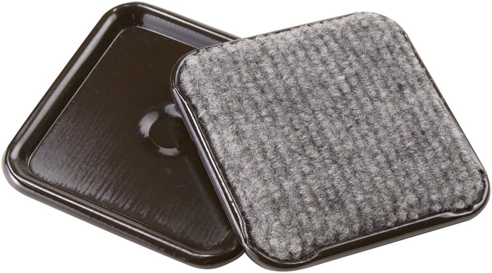 SoftTouch 4291995N 2-1/2 Inch Carpet Bottom Furniture Caster Cups Square to Protect Hardwood Floors, Brown/Grey, 4 Count - Plate Casters - 