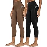 ODODOS 2-Pack Buttery Soft Lounge Yoga Leggings with Pockets for Women 23" / 25" / 28" High Waist Yoga Pants