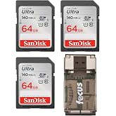 SanDisk 64GB SDXC Memory Card | All-in-One High-speed card reader, (4 items)