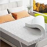 zibroges Memory Foam Mattress Topper - 3 Inch Gel Mattress Pad for Pressure Relief, Premium Soft Cooling Sleep Bed Topper, No