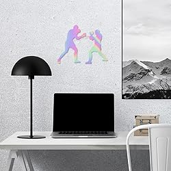 Transparent Decal Stickers of Boxers Boxing