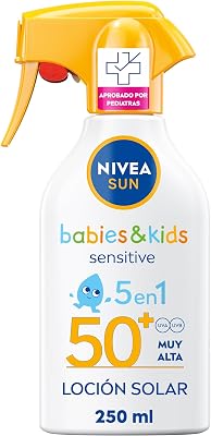 Babies & Kids Sensitive - Spray FP50+ - Protector Solar Infantil - Protección UVA/UVB - Resistente al Agua - Crema para Bebés y Niños - Piel sensible - Desde 6 meses - 250 ml