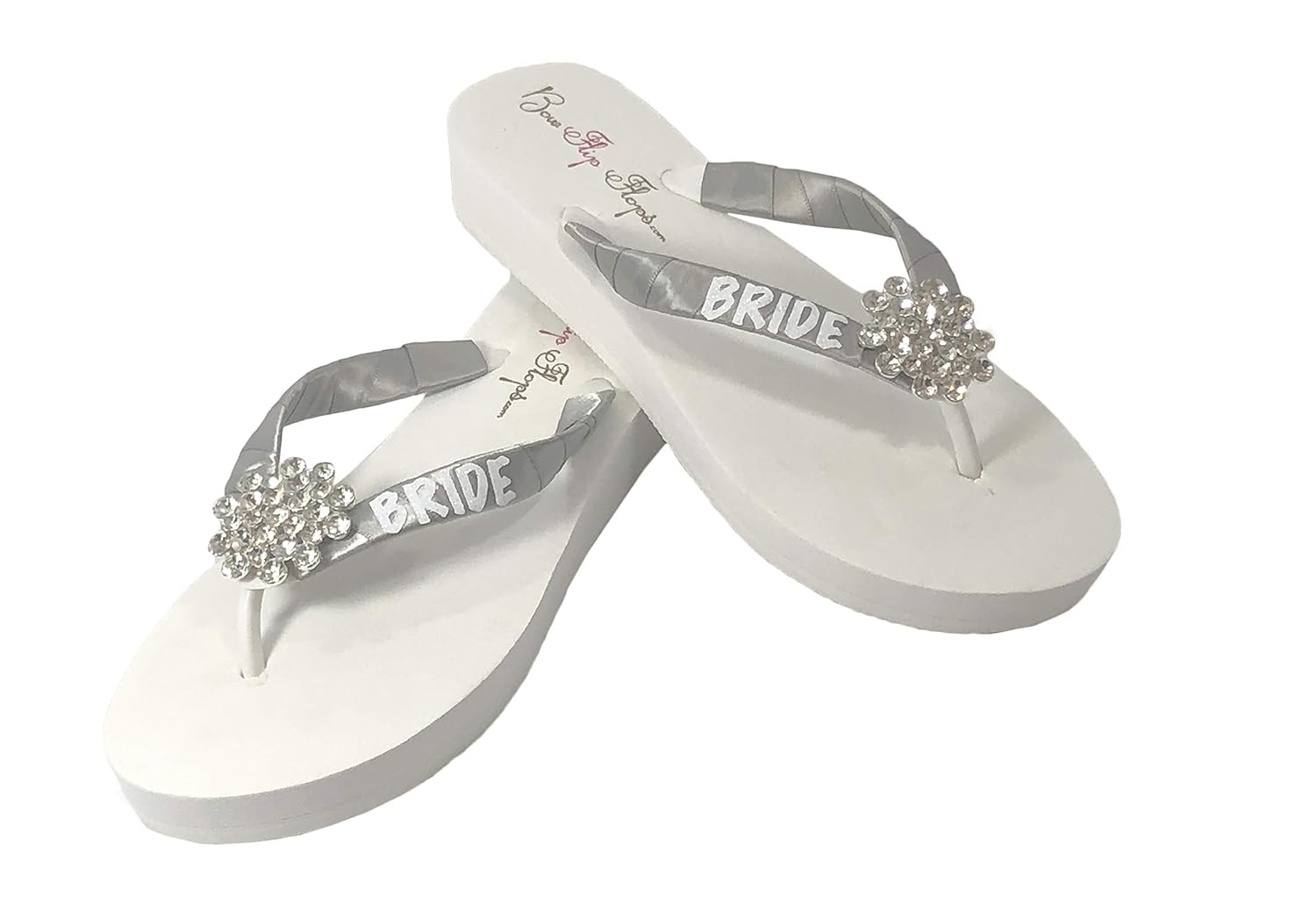 bridal wedge flip flops