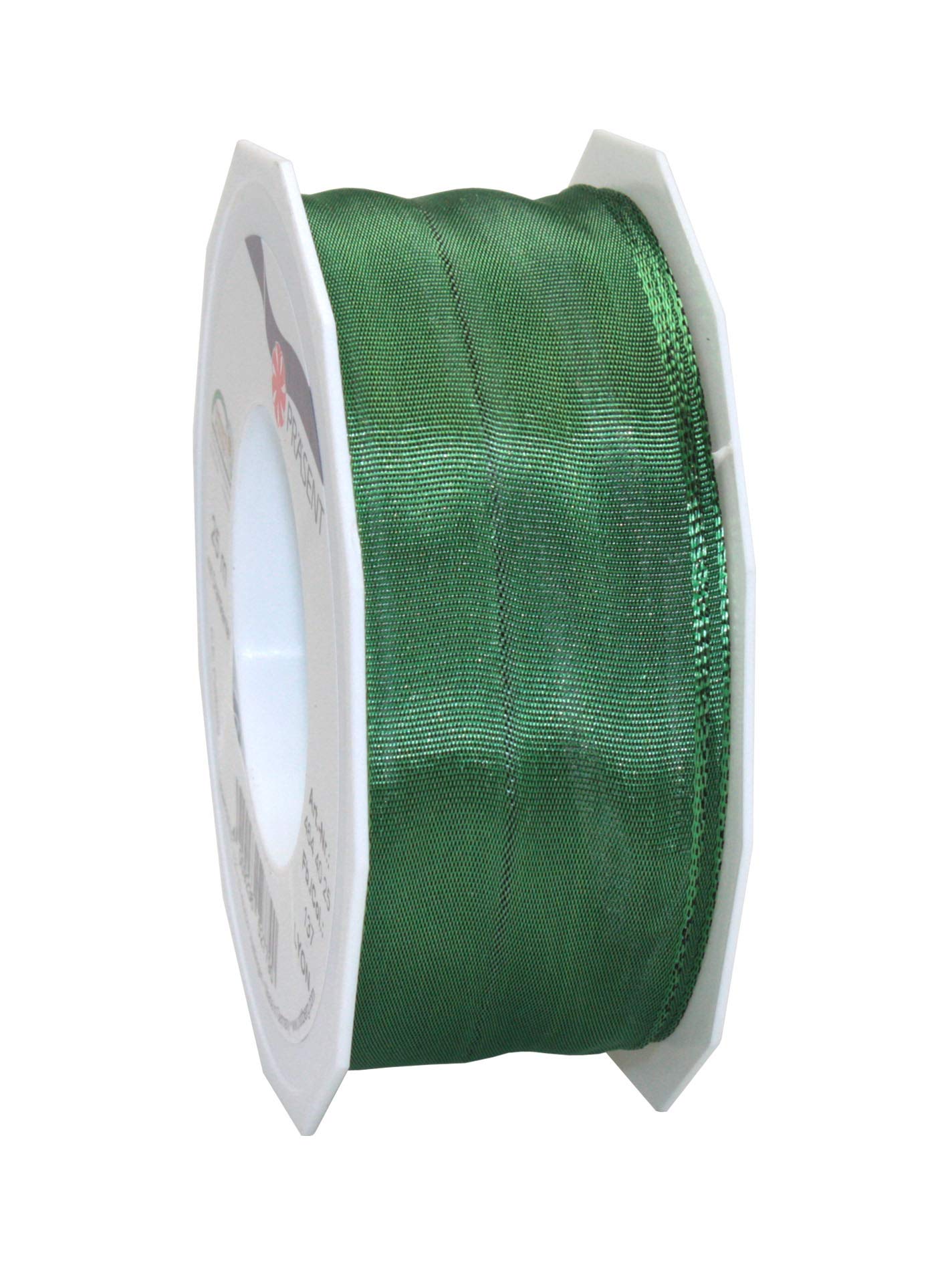 Präsent - Lyon Wired Taffeta Ribbon Evergreen 40 mm Width, 25 m Length