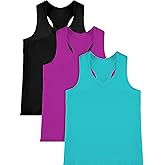 Boao 3 Pieces Girls Dance Tank Top Racerback Crop Tank Top Sleeveless Dance Outfit for Ballet Gymnastics Wear