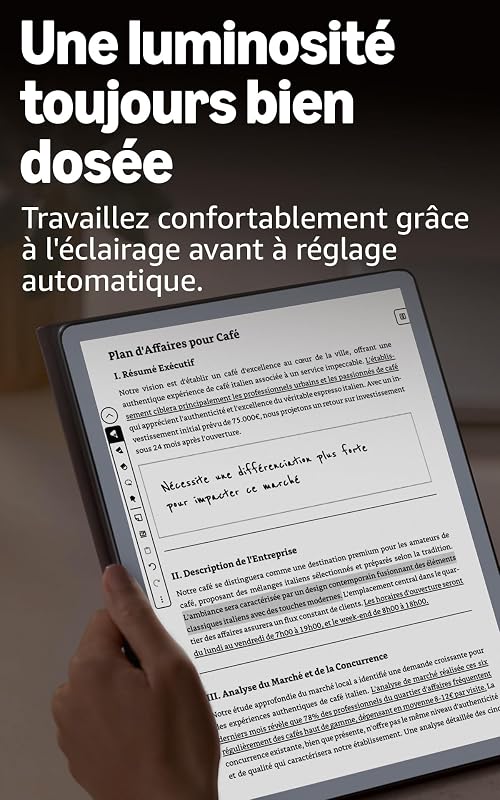 Kindle Scribe 32 Go (nouvelle génération) : écran 11" effet papier avec éclairage avant ; plus fin, léger et rapide ; écrivez dans le carnet de notes intégré, les documents et les livres