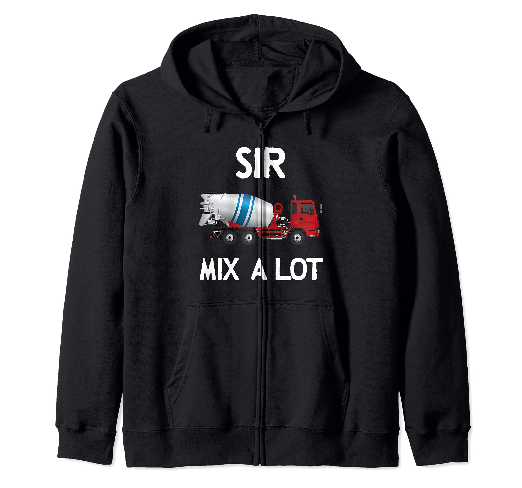 Concrete Truck Mixer Cement Construction Worker Contractor Zip Hoodie