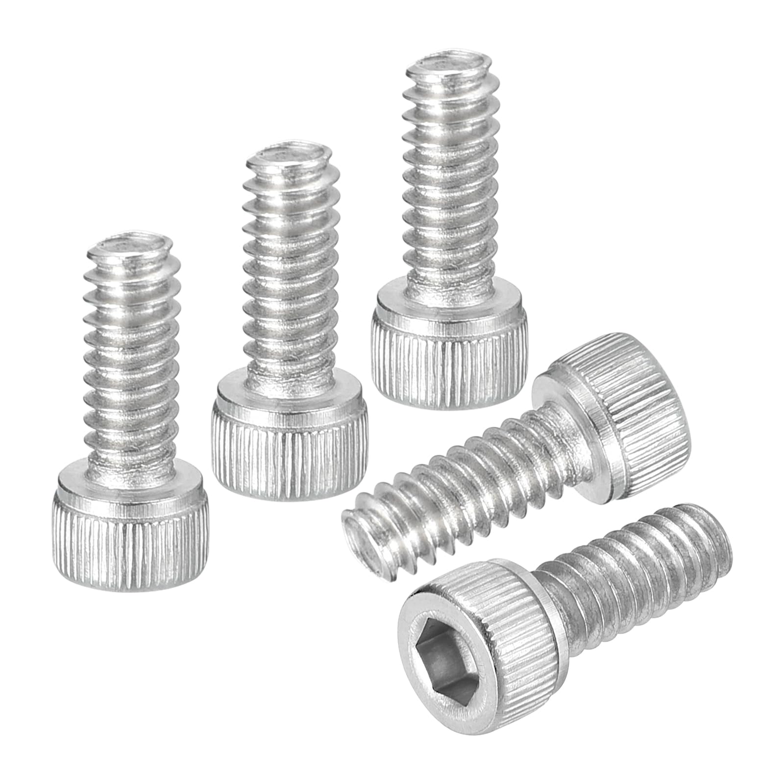 DTGN #10-24x5/8" Socket Head Cap Screws Bolts - 50Pack - Good for Road Bicycle, Mountain Bike, Auto, Motorcycle - 304 Stainless Steel Hex Head Metric Screws - Silver