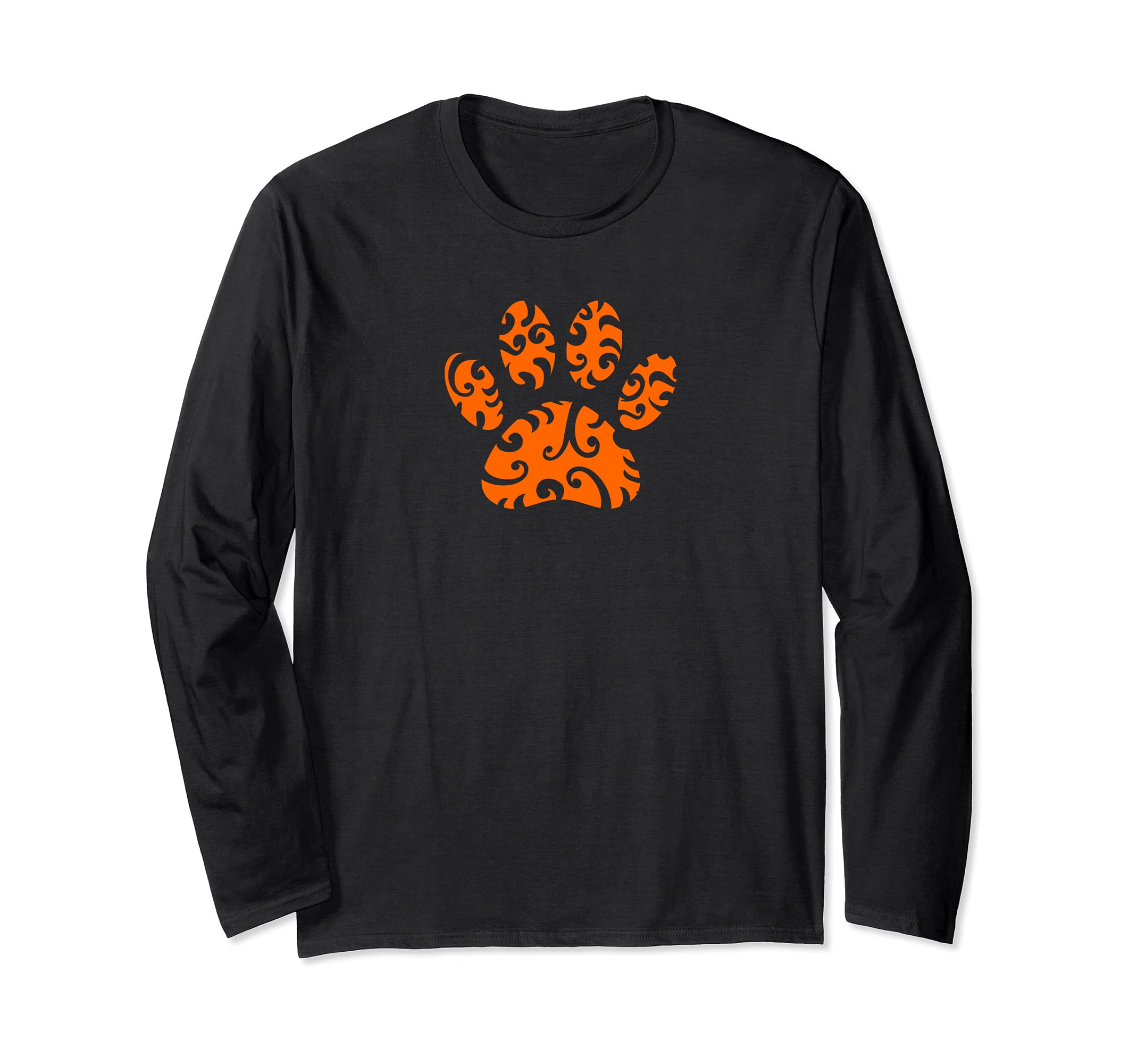 Tribal Tattoo Dog Paw Print Long Sleeve T-Shirt