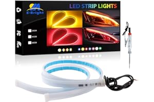 EverBright DRL Led Strip Light for Cars, Led Headlight Strip for Daytime Running Lights Turn Signal Bulb Tail Brake Light Sep