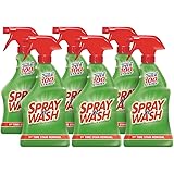 Spray N'Wash Pre-treat Laundry Stain Remover Bottles, Clear, 1.37 Pound (Pack of 6), 132 Fl Oz