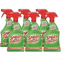 Spray N'Wash Pre-treat Laundry Stain Remover Bottles, Clear, 1.37 Pound (Pack of 6), 132 Fl Oz