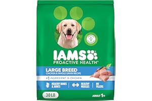 IAMS Proactive Health Large Breed Adult Dry Dog Food with Real Chicken, 30 lb. Bag