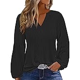 Disamer Womens Tops Trendy Dressy Casual Blouse Fall Fashion 2026 Long Sleeve T Shirts Loose Fits Tunic Tops