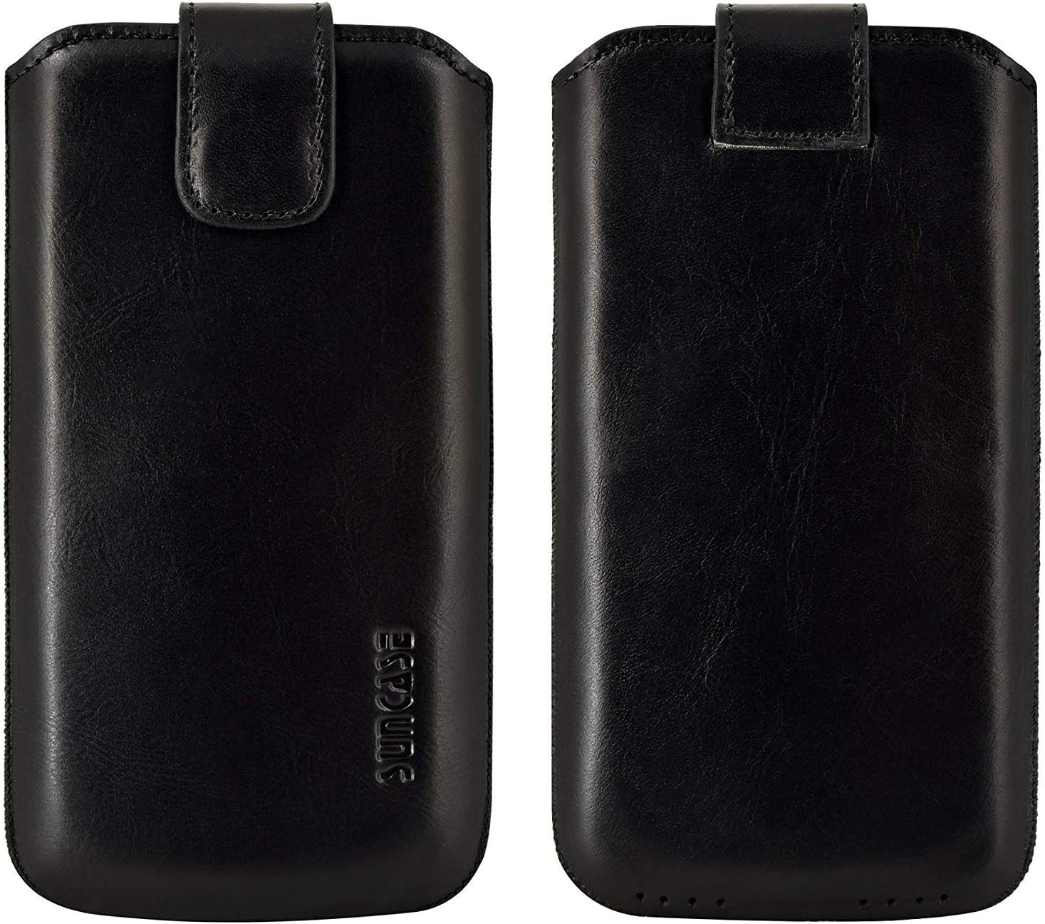 Suncase GENUINE leather case compatible with iPhone 11 Pro Max (6.5") with ADDITIONAL transparent cover, black - Image 3