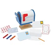 Melissa &amp; Doug My Own Wooden Mailbox Activity Pretend Play Set | Wooden Mailbox, Reusable Letters, Postcards, Wipe-Clean Crayons, Practice Writing &amp; Drawing, Preschool Toys for Kids, Ages 4+