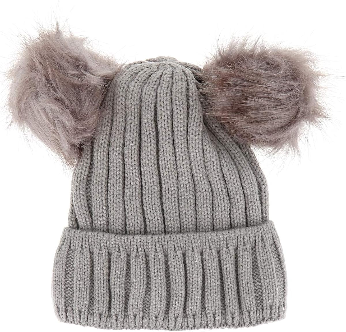 Bonnet Femme Hiver Léopard Avec Pompon – Taille élastique Universelle (48-60 Cm) – Chaud, Doux, Lavable Machine