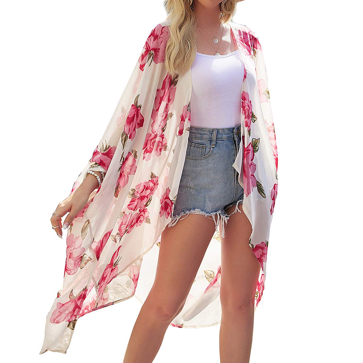 floral chiffon cardigan
