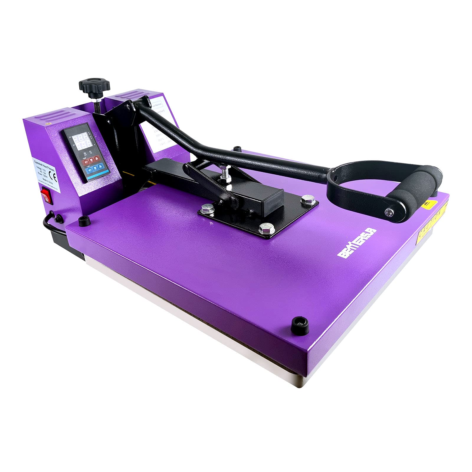 Photo 1 of **HEAVY** BetterSub 15‘’x15‘’ Industrial Heat Press Machine for T-Shirts, Sublimation, Transfers – Digital LCD Control, Teflon Surface, Clamshell Design, Safe & Durable - Purple
