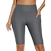 Buauty Women's 3''/7''/9''12 Swim Shorts High-Waisted Board Shorts with Pockets UPF50+ Quick Dry Beach Swimsuit Shorts