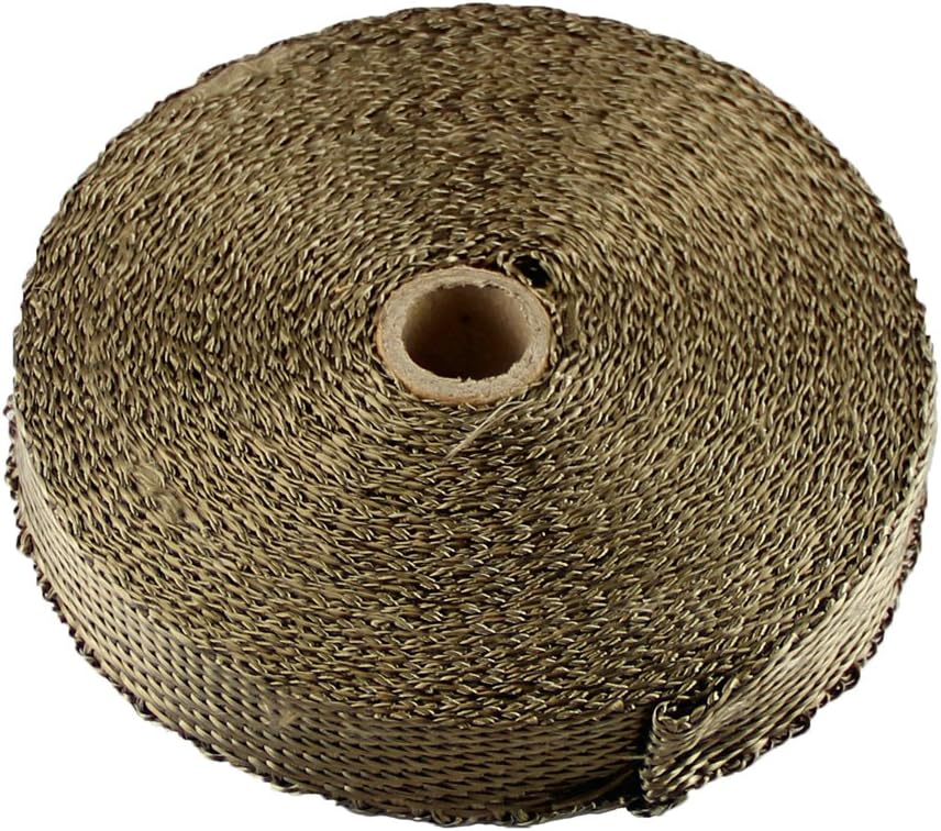 Titanium Insulation Pipe Wrap Exhaust Header Tape 1 in. ×1/16 in.× 50ft Roll