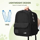 Pecute Cat Carrier Rucksack Pet Carry Bag for Dogs Cats Rabbits 42x32x30cm Black view 7