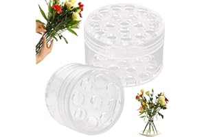 BokingOne 2pcs Spiral Ikebana Stem Holder, Spiral Flower Stem Holder Bouquet Twister for Flower Arrangement，Spiral DIY Bouquet Twister Flower Arrangement Holder (Clear, S+L)