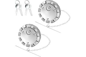 OURWILLSM 2pcs Locking Diesel Fuel Cap Compatible with Freightliner Kenworth Western Star Fuel Caps,3 1/2" Course Thread 5.5 TPI Vented Semi Truck Fuel Tank Cap with 4 Keys