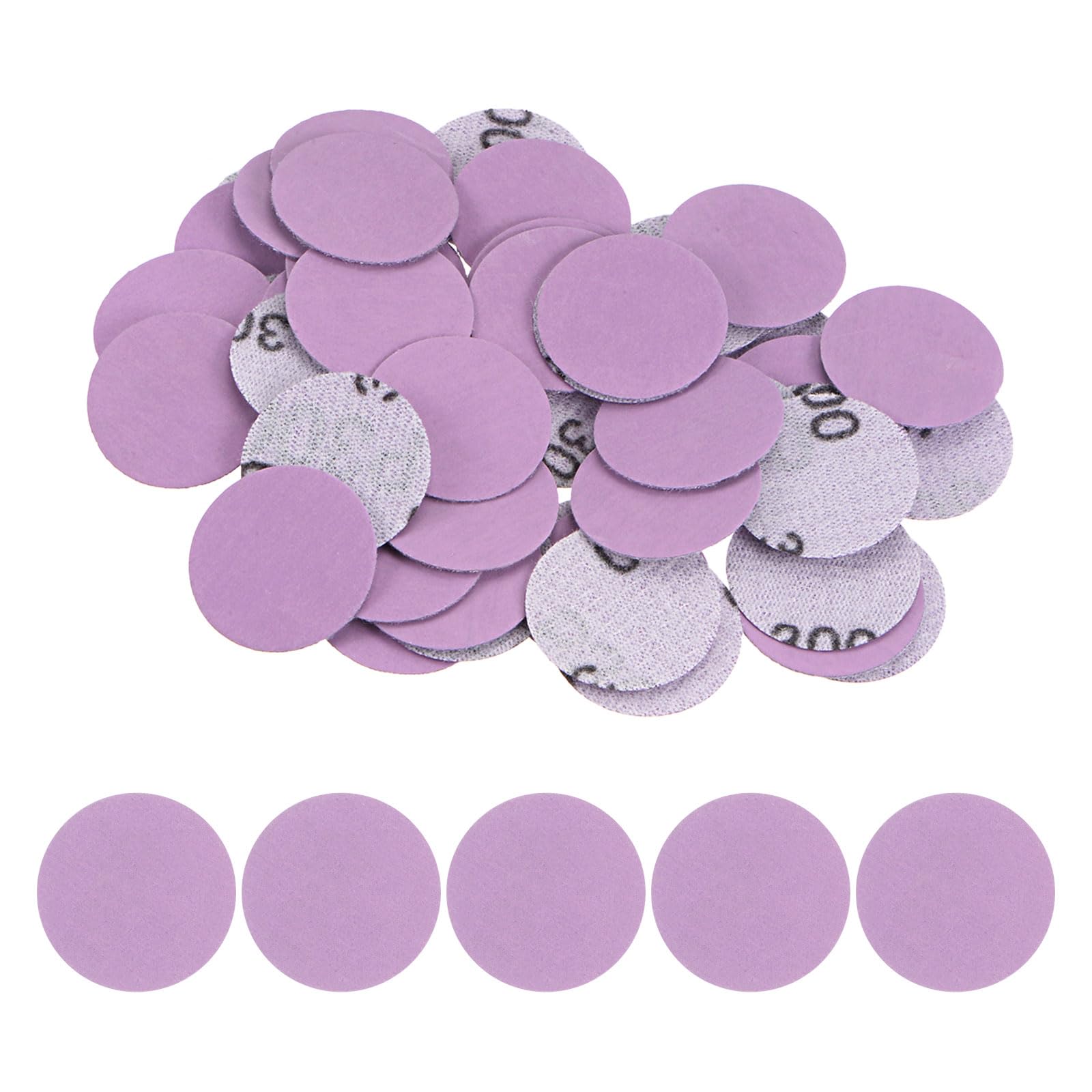 Kozelo 50pcs Premium Sanding Discs Hook and Loop - [1 Inch x 3000 Grits] Purple Sandpapers Mini Size for Jewelry Wood Metal Polishing
