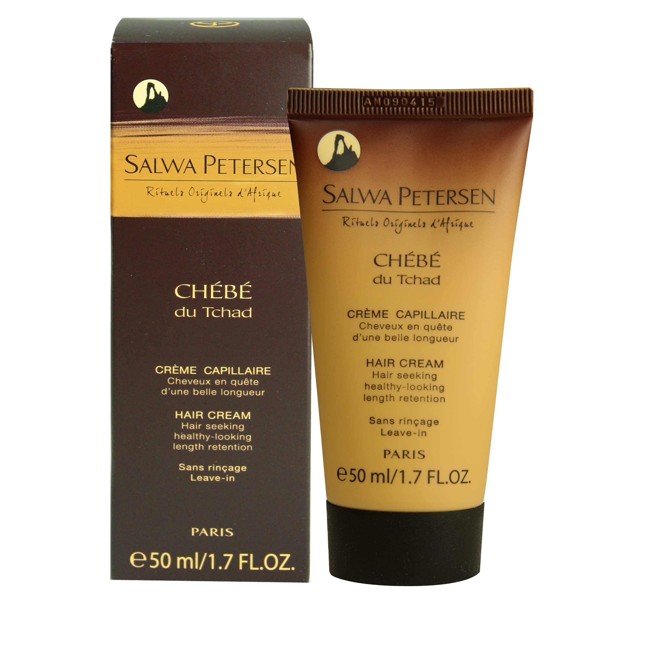 Salwa Petersen - Chébé du Tchad Hair Cream - 50mL - Hair Strengthening and Length Retention - All Hair Textures - Award Winning Clean Beauty - Vegan - Color Safe - Results Driven - Made in France