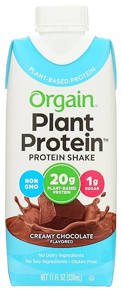ORGAIN CREAMY CHOCOLATE PLANT BASED PROTEIN SHAKE, 11...