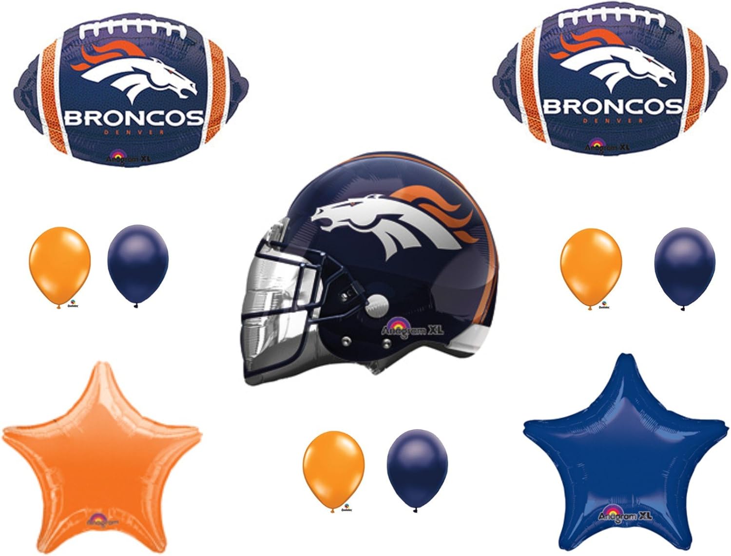 Amazon Com Denver Broncos Helmet Birthday Party Balloons