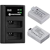 FirstPower LP-E5 Batteries (2 Pack, 1900mAh) and Dual USB Charger Compatible with Canon EOS Rebel XS, Rebel T1i, Rebel XSi, 1