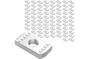 Jayseon 80 Pcs 3/8"-16 Strut Channel Nuts,Thickened Carbon Steel Strut Nuts for Strut Channel, No Spring Nuts for Channel Struts, Dacromet Finish Excellent Rust