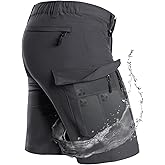 Moosehill Men's Hiking Cargo Shorts with 7 Pockets Quick Dry for Casual Work