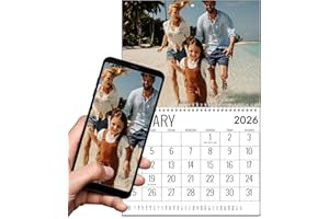 Custom Photo Wall Calendar 2026 for Home & Office, Print Your 13 Photos Memories, Create Your Own Personalized Calendar with 
