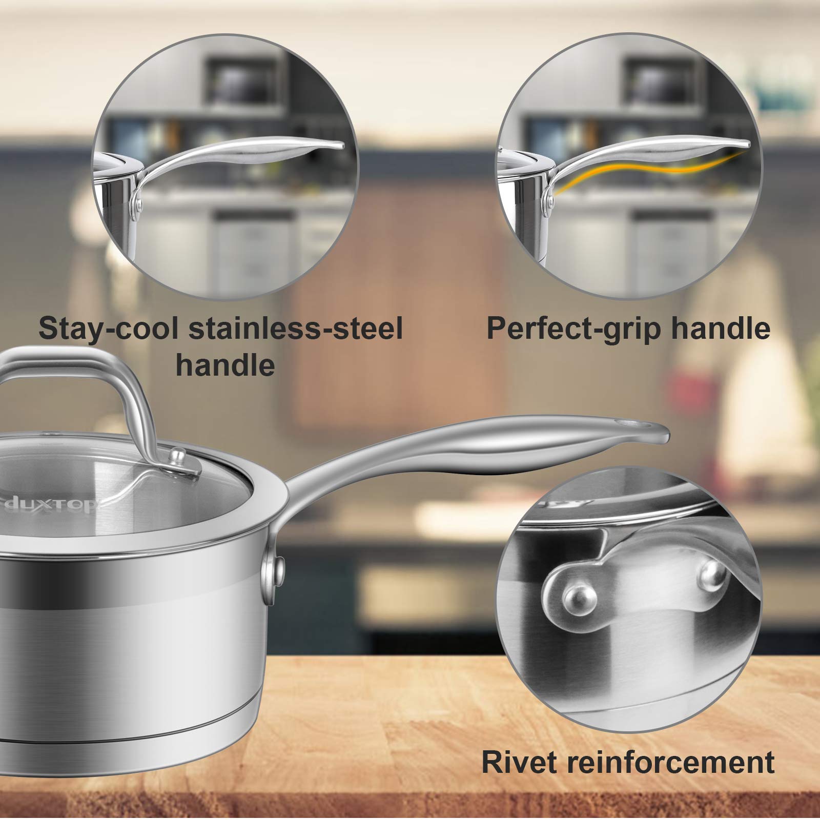 Duxtop Portable Induction Cooktop, 1800 Watts, Silver 9600LS/BT200DZ