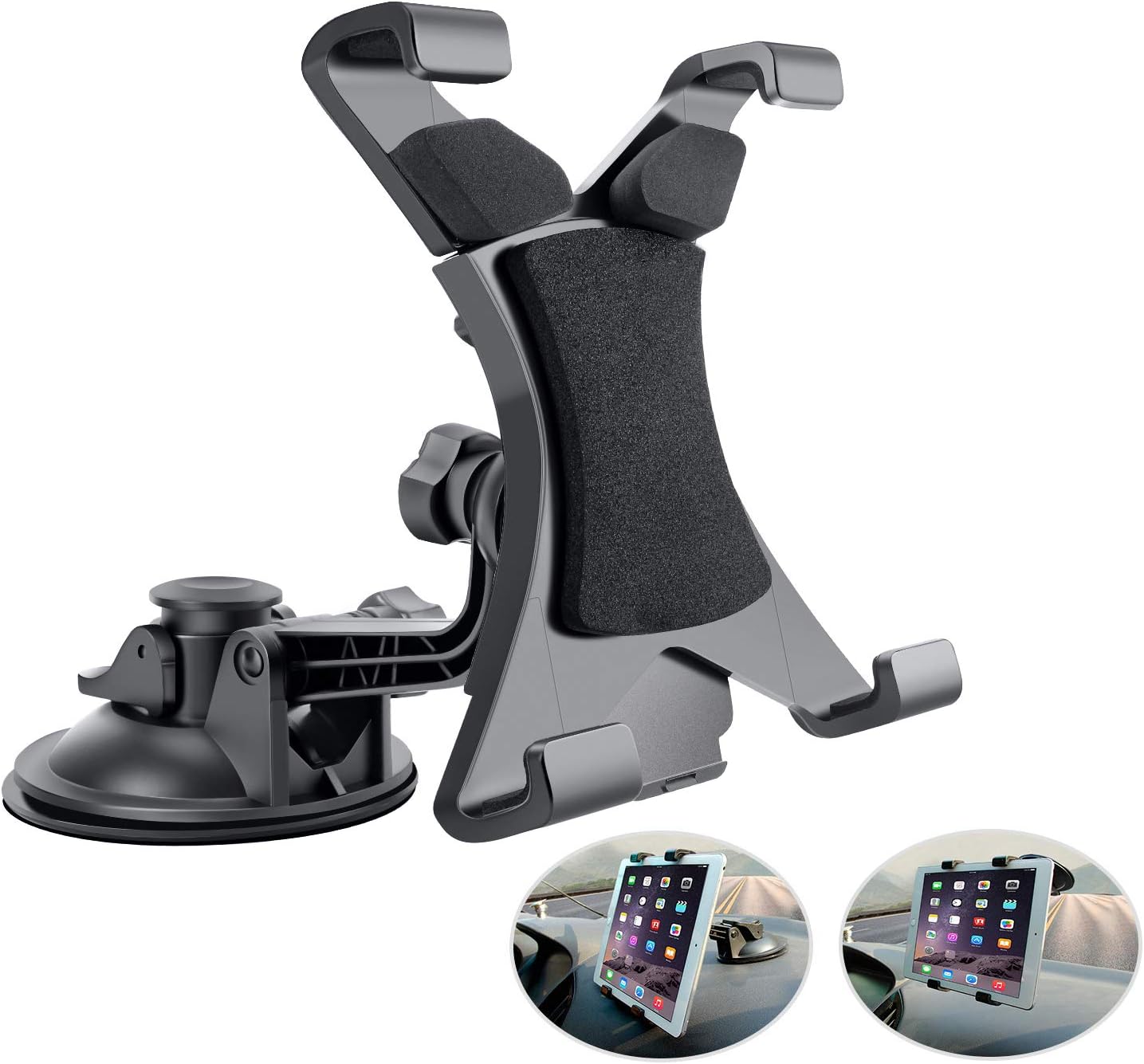 MEKUULA Tablet Car Mounts, Tablet Car Mount 360 Degree Adjustable with Strong Windshield Suction Cup for 7"~10.5" Tablet, Apple iPad Air/Mini Portable, Samsung Galaxy Tab, Kindle Fire